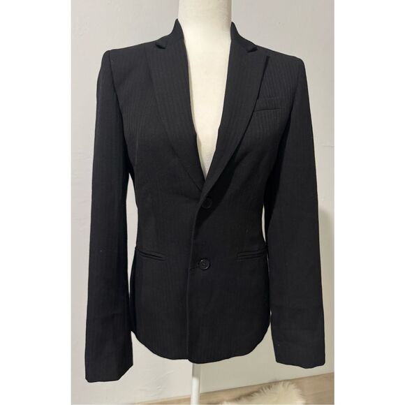 Ralph Lauren 100% pure new wool black blazer 2 button front S - Picture 1 of 6